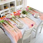 Flower Falls 3D Tablecloth Table cover Cloth Rectangle Wedding Party Banquet