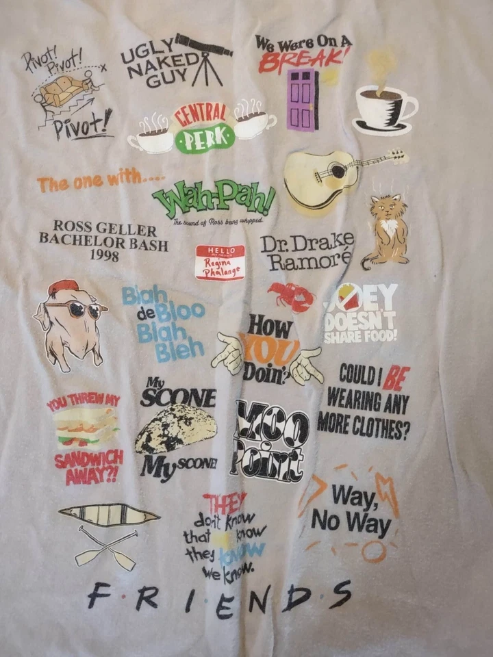 Friends TV Series Favorite Things YOUTH T-shirt Sz XL - Image 2 of 4