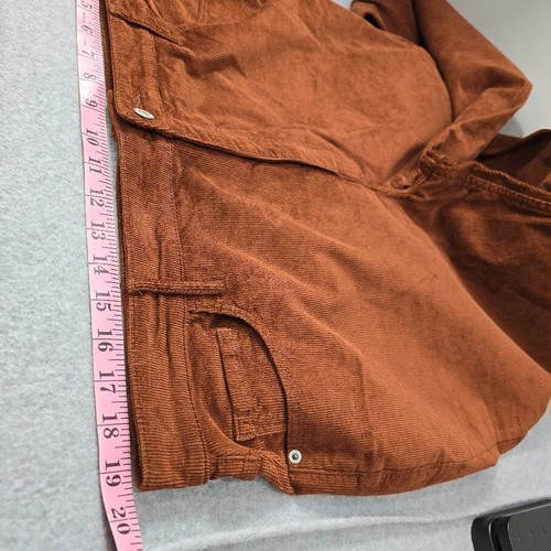 NWT Old Navy Higher High Rise Corduroy Pants Size 18 Brown Rust Flare Retro New - Picture 3 of 12