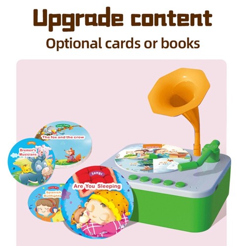 Toddler Gramaphone,Kids Gramaphone,Kids Phonograph Record Player with 96 Cards - Picture 7 of 11