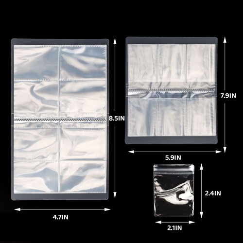 80/160 Pcs Clear Jewelry Storage Bag Book Sealed Sleeve Organizer Plastic Holder - Picture 6 of 14