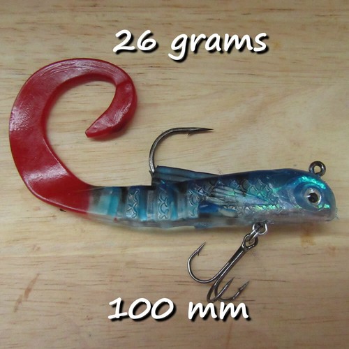 Mini Bulldawg Swimbait Pike Muskie Fishing Lure Curly Tail Casting Trolling x 4 - Picture 4 of 15