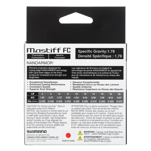 Shimano MASTIFF FC Fluorocarbon Fishing Line  12, 16 lbs 200yd/183m (MST... - Picture 3 of 5