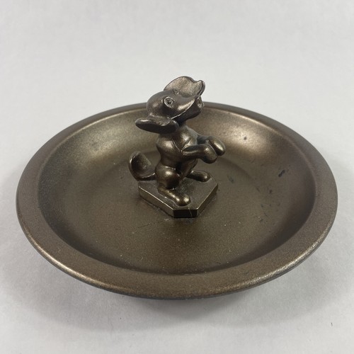 Vintage Dog Figurine With Tray, Trinkets, Jewelry, Ashtray, Pot Metal - Picture 2 of 12