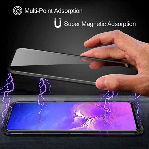 For SAMSUNG GALAXY A35 MAGNETIC CASE DOUBLE SIDED TEMPERED GLASS METAL BUMPER - Picture 8 of 17