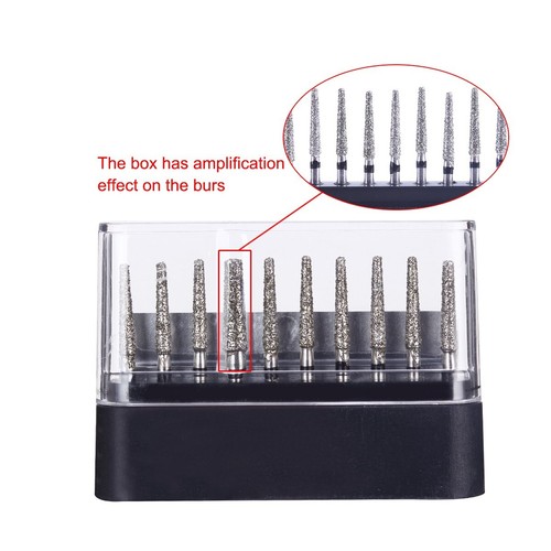 100/200Pc Dental Diamond FG Burs For High Speed Handpiece Cone /Taper Flat Round - Picture 36 of 122