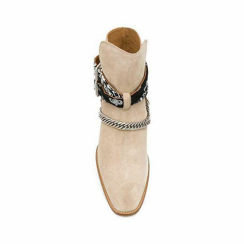 Occident Herren Wildleder Leder Chelsea Stiefeletten Schuhe Business Cowboy Spitz zulaufend	 - Bild 5 von 7