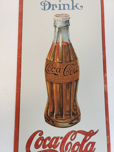 Rectangle Metal Coke Cola Sign  - Picture 3 of 9