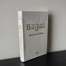 The Holy Bible KJV Pocket/Purse Size - White - BUY ONE GET ONE FREE! Charity!