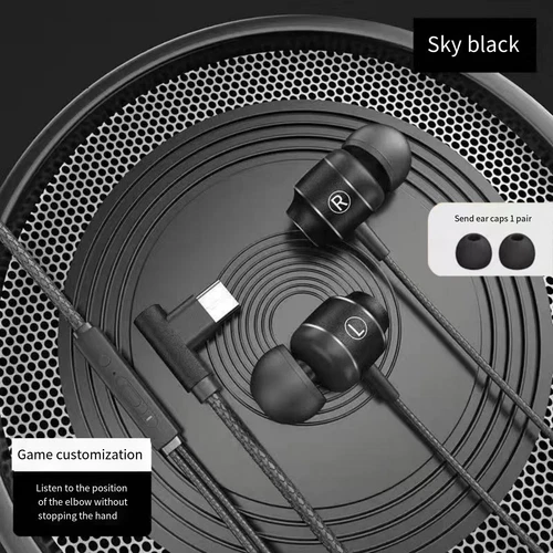 Type C Plug Earphones Earbuds Wired Headphones For Gaming Music & Work