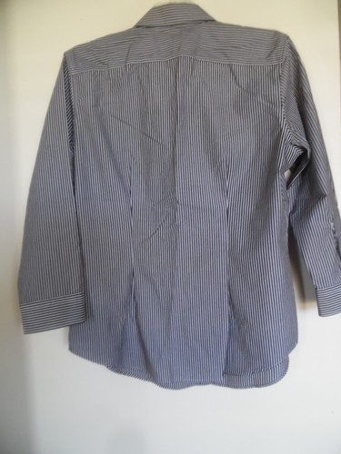 RALPH LAUREN CHAPS BLACK STRIPED BUTTON DOWN SHIRT TOP BLOUSE SZ M - Imagen 3 de 3