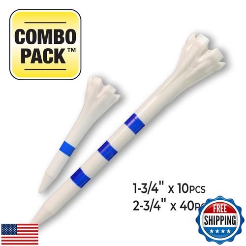 Champ 86510 Zarma Flytee My Hite 2-3/4" 30 Count White with Blue Stripes Golf - Picture 4 of 5