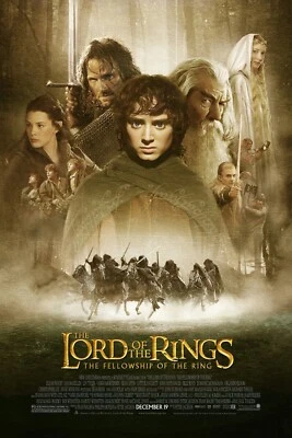 2001 Lord Of The Rings The Fellowship Of The Ring Movie Poster 11X17 Frodo 🍿