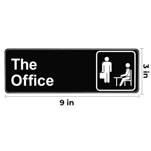 The Office Sign, 9 &#215; 3 Inch Main Official Self Adhesive Office Sign for Doo - Imagen 6 de 6