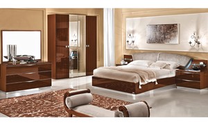 Details zu Modernes Schlafzimmer Nussbaum Hochglanz Komplett Set 6-Teile Italienische Möbel Details zu Modernes Schlafzimmer Nussbaum Hochglanz Komplett Set 6-Teile Italienische Möbel