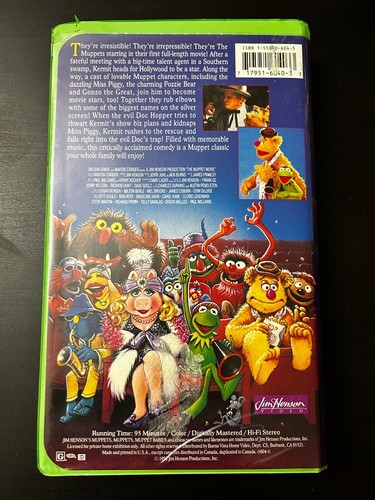 The Muppet Movie (VHS, 1995) Jim Henson Vintage Green Clamshell Pre-owned - Picture 2 of 4