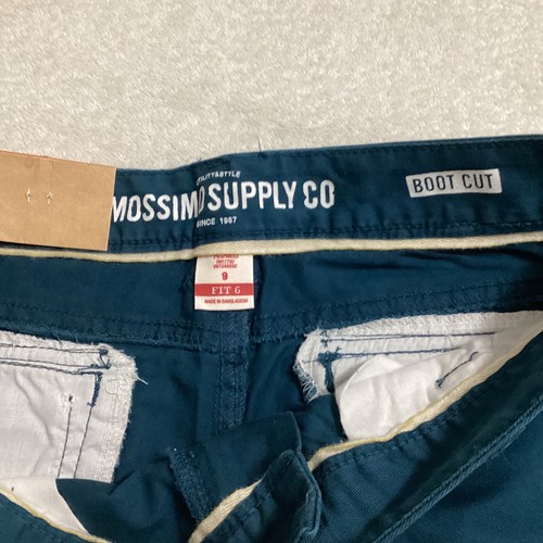 Mossimo womens Trouser 9 Dark Teal Blue Bootcut Lower Waist Straight - 第 4/11 張圖片