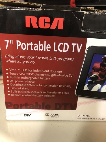 Never Used 7" (RCA) Portable LCD Television DPTM70R BRAND NEW! - Picture 9 of 9