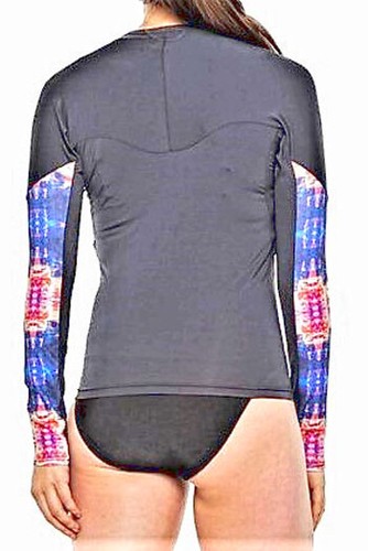 DaKine Persuasive Snug Fit Rash Guard UPF Full Zip Long Sleeve-Size: XL (14-16) - Picture 2 of 4