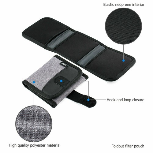 3/4/10 Slots Lens Filter Case Pouch Bag for UV CPL ND Filter 58mm 62mm 82mm etc - Picture 18 of 33