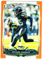 2014 Topps Chrome RICHARD SHERMAN Orange Refractor!!! Stanford Seahawks