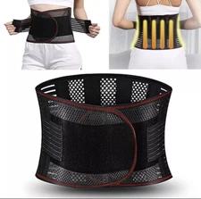Back Brace Lumbar Support Belt 6-Stay ExtraStrength Design Lowerback Pain Relief