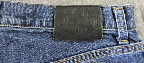 Genuine Harley Davidson Mens 34x34 Washout Distressed Denim Blue Jeans - Picture 8 of 16