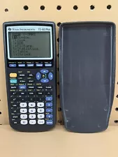 Texas Instruments TI-83+ Plus Graphing Calculator w Cover Black Handheld READ