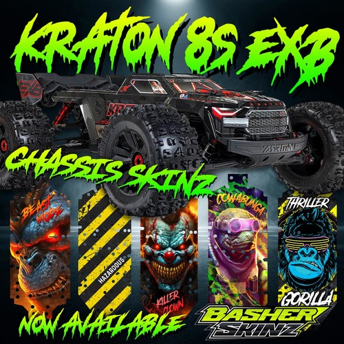ARRMA KRATON 8S EXB RC Chassis Skin Protector -Lots of designs! durable skinz - Picture 6 of 23