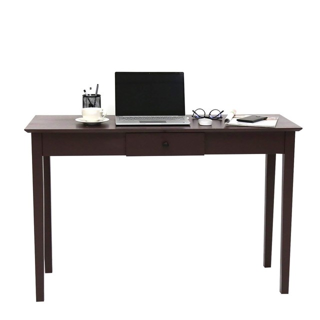 Pc Laptop Computer Desk Table Writing Study Workstation Home Office Black Wood