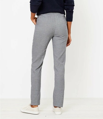 Loft by Ann Taylor Women's Houndstooth Slim High Waist Pants Size 0 Ankle NWT - 第 2/10 張圖片