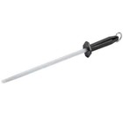 Victorinox 7.8991.6 12" Regular Cut Knife Sharpening Steel, Black Plastic Handle