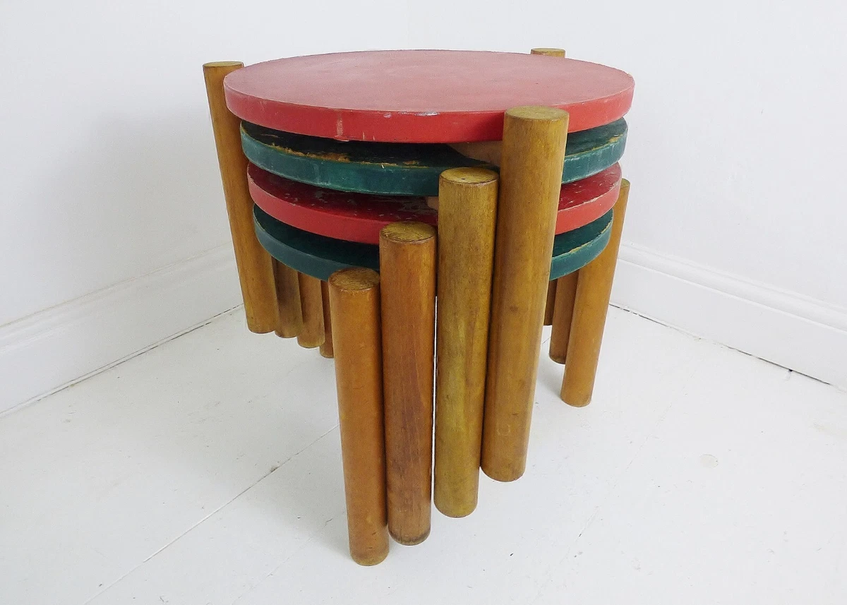 Vintage sale stacking tables