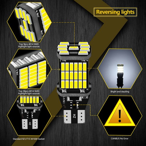 Pair T15 921 6000K Bright Reverse LED Lights For Mitsubishi ASX 2010–present - Imagen 4 de 16