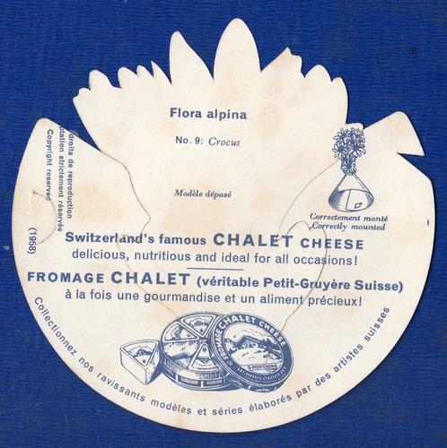 placeholder, CHALET CHEESE ADVERTISING, ALPINE FLORA SERIES N.9, CROCUS - Picture 2 of 2