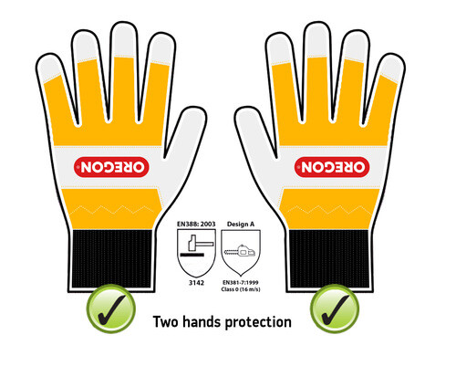 Oregon Schnittschutzhandschuhe XL Größe 11 Holzarbeiten ( links & rechts ) - Bild 3 von 3