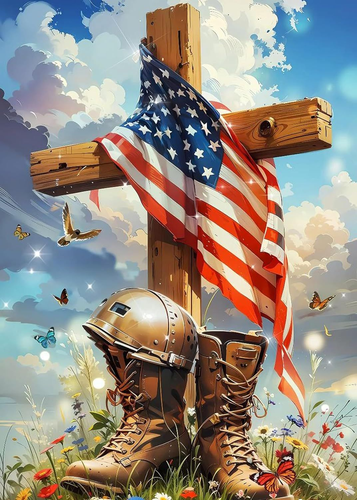 America Flag Diamond Art Painting Kits for Adults,4th of July Full G7175