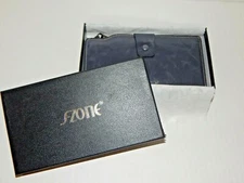 GIFT BOXED - Blue-Gray Genuine Leather RFID Protected Women's Wallet - NICE!