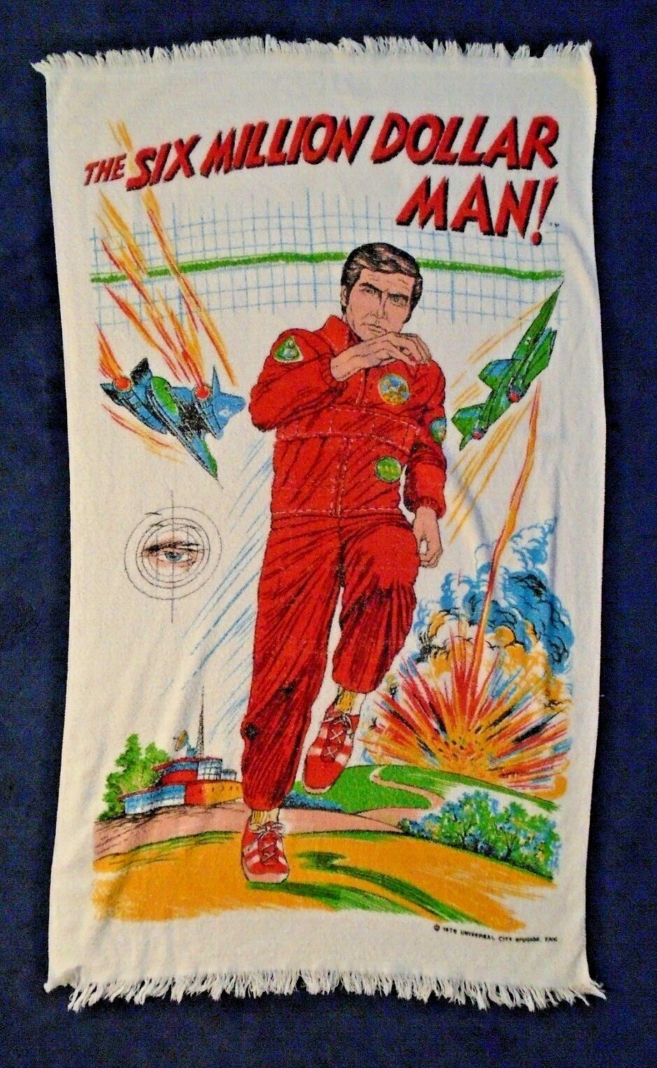 1978 Six Million Dollar Man Beach Towel Lee Majors as Steve Austin 1978 Six Million Dollar Man Beach Towel Lee Majors as Steve Austin