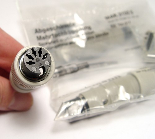 4x DIN-Kabel-Buchse / Dioden-Kupplung, 3-polig, 180°, Hirschmann MAK 3100 S, NOS - Picture 1 of 4