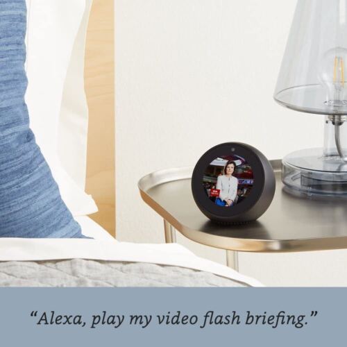RELOJ ALEXA ASISTENTE DE ALTAVOZ INTELIGENTE AMAZON ECHO SPOT CON PANTALLA - NEGRO - Imagen 2 de 7