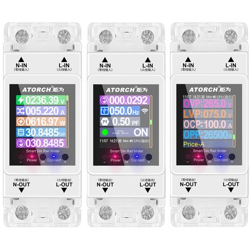 Wechselstromzähler 100A WiFi DIN 1-phasiger ON/OFF PrePaid+ TUYA Smart Life - Bild 4 von 9