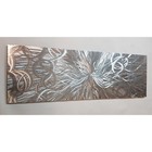 Modern abstract metal wall art. Artwork. Home Decor. Twice Confused. Silver Only