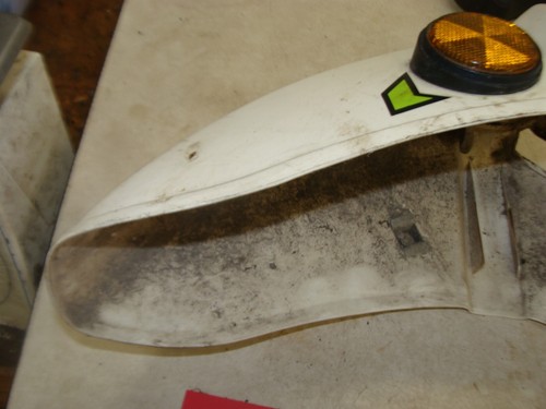1984 HONDA SPREE NQ50 oem scooter moped front fender mud guard white original - Picture 5 of 8