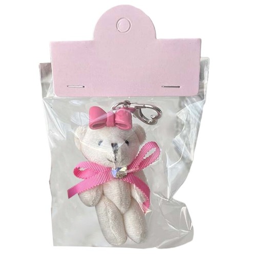 Cute Bear/Rabbit Keyring Bag Charm Soft Animal Toy Pendant Accessory for Girls - Picture 13 of 16