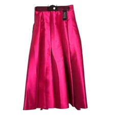 $350 NWT SACHIN & BABI Noir Canna Skirt Pleated A-Line Midi Tropical Pink SZ 2