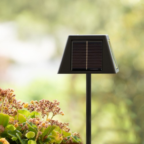 PYRAMIDEA Lampada a LED da Tavolo con Pannello Solare Colore Nero LPS10B - Foto 6 di 7