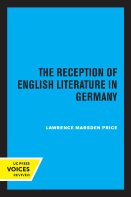 The Reception Of English Literature In Germany