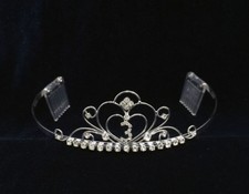 3 years -Crystal Rhinestones Tiara For Children w/Combs. Silver Plated.1.5"Tall
