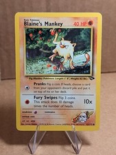 Pokémon TCG Blaine's Mankey Gym Challenge 63/132 Regular Unlimited Common